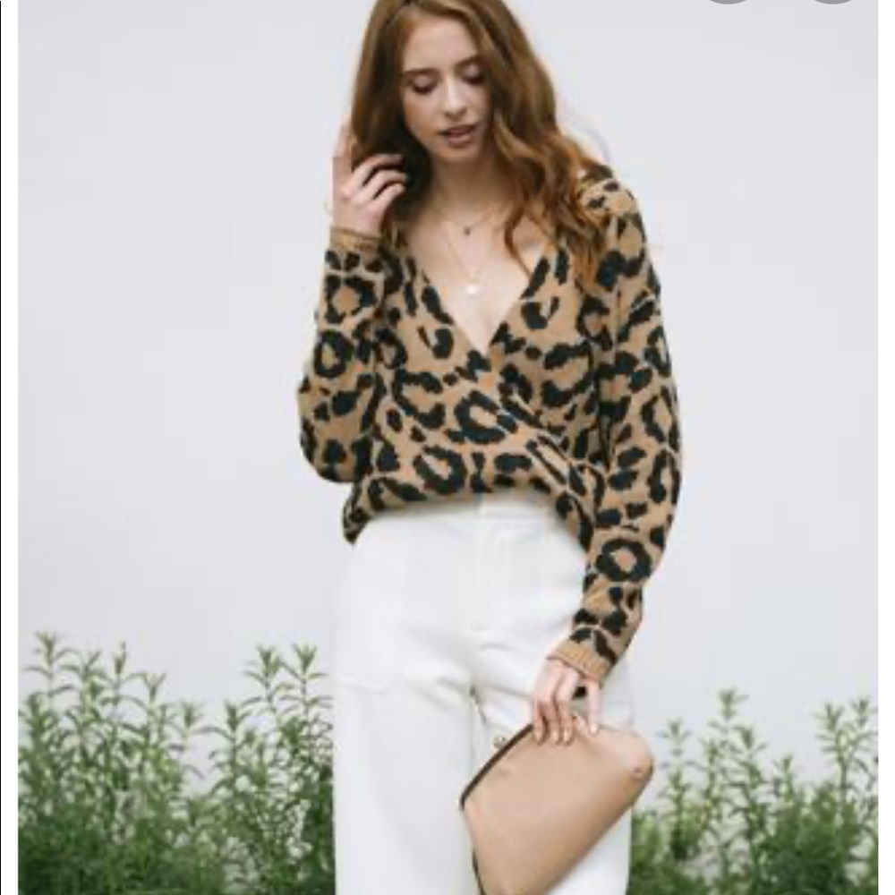 Leopard Surplus Sweater - NWOT; never worn